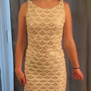 White sequin dress